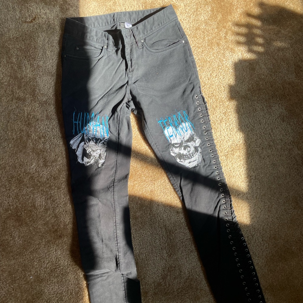 SICK VINTAGE PUNK ROCK SKULL PANTS